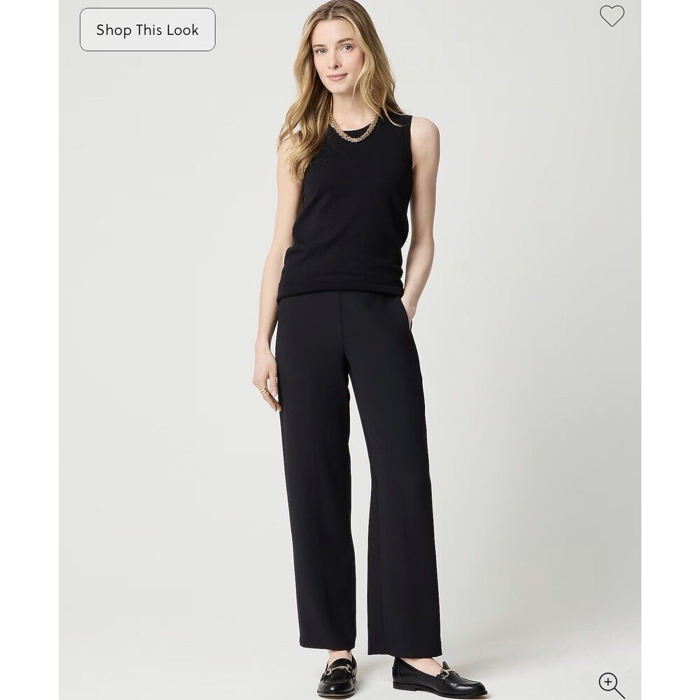 J.Crew Factory Jamie Wide Leg Pant Black Size 4 EUC